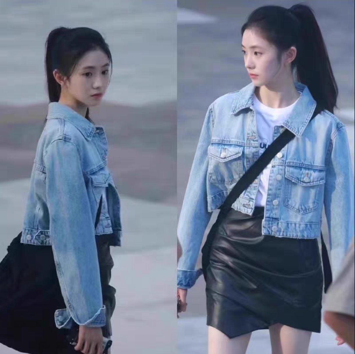 Women's Cropped Denim Jacket Star Style Short Length Versatile