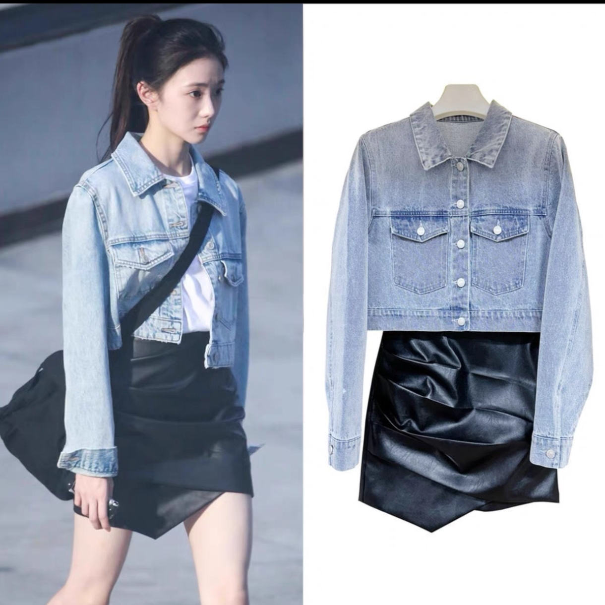 Women's Cropped Denim Jacket Star Style Short Length Versatile - Image 3