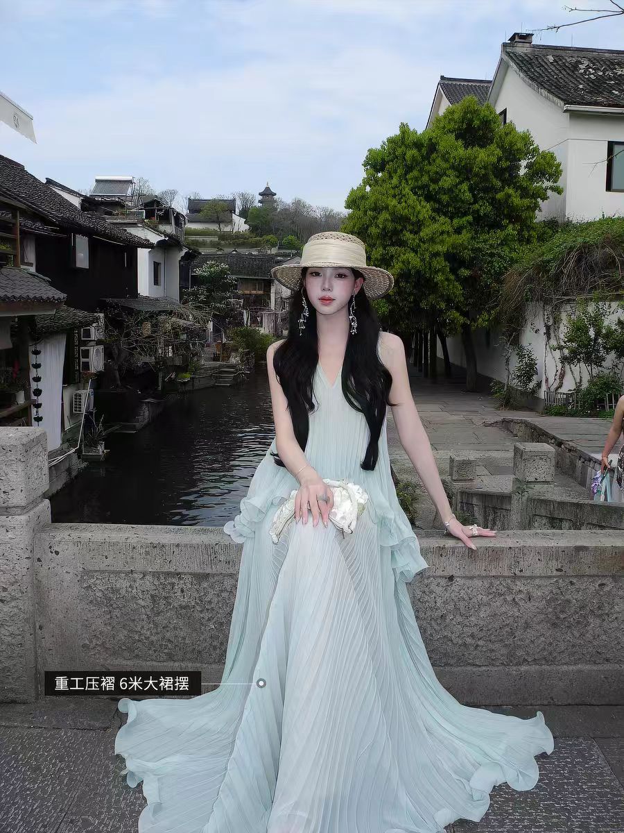 ICELOLLY Vacation Style Sheer Cami Dress for Women - Image 3